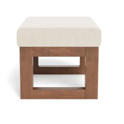 Joya Ottoman - Sand / Walnut