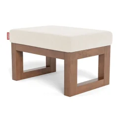 Joya Ottoman - Sand / Walnut