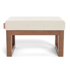 Joya Ottoman - Sand / Walnut