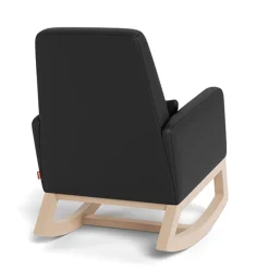 Joya Rocking Chair - Black Leather / Natural Wood