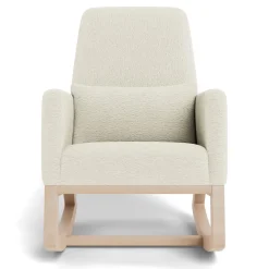 Joya Rocking Chair - White Faux Sheepskin / Maple (In Stock)