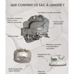 Juliette-black Diaper Bag