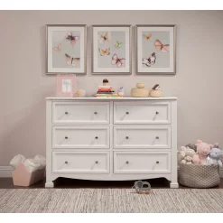 Kalani 6-Drawer Double Wide Dresser - White Finish