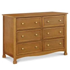 Kalani 6-Drawer Double Wide Dresser - Chestnut Finish