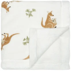 Kangaroos Plush Blanket - Special Edition CHU Sainte‑Justine Foundation