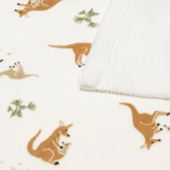 Kangaroos Plush Blanket - Special Edition CHU Sainte‑Justine Foundation