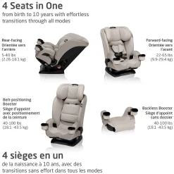 Kani 4-in-1 Convertible Car Seat - Oyster Shell