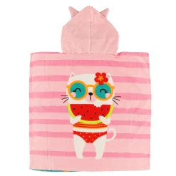 Kid Hooded Towel - Summer Kitty