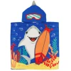 Kid Hooded Towel - Surfer Shark