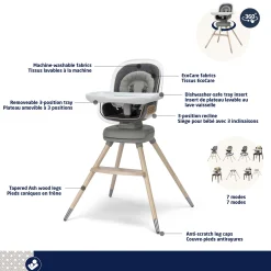 Kiskadee 360° Rotating High Chair - Onyx Heritage