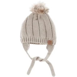 Knit Pompom Beanie 18-3