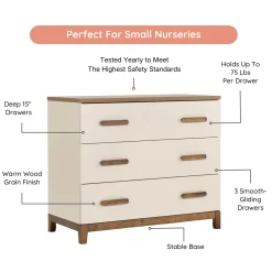 Lala 3 Drawers Dresser Chest - Almont Walnut