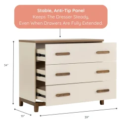 Lala 3 Drawers Dresser Chest - Almont Walnut