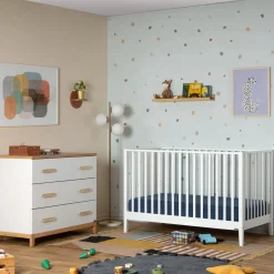 LaLa Little 3-Drawer Dresser - White/Natural