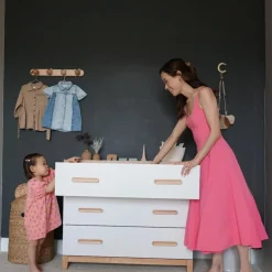 LaLa Little 3-Drawer Dresser - White/Natural