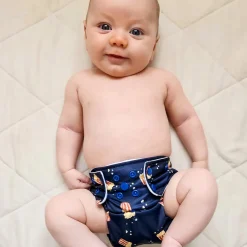 Large Elastic Cloth Diaper 8-35lb- Popcorn