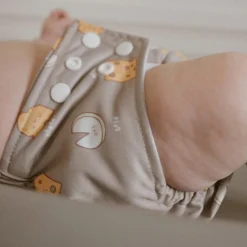 Large Elastic Cloth Diaper 8-35lb - Cheese