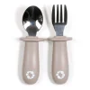 Learning Spoon & Fork Set - Taupe