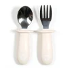 Learning Spoon & Fork Set - Ivory