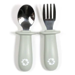 Learning Spoon & Fork Set - Sage