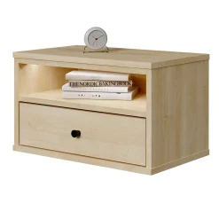 LED Nightstand - Sazena Bleached Oak