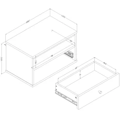 LED Nightstand - Sazena Pure White