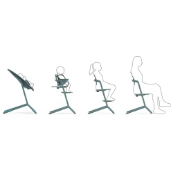 LEMO 2 High Chair 3-in-1 - Stone Blue