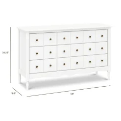 Liberty 9 Drawers Dresser - Warm White
