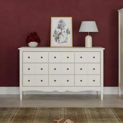 Liberty 9 Drawers Dresser - Warm White