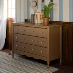 Liberty 6-Drawer Assembled Dresser - Natural Walnut