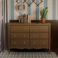 Liberty 6-Drawer Assembled Dresser - Natural Walnut