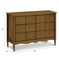 Liberty 6-Drawer Assembled Dresser - Natural Walnut