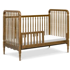 Liberty 3-in-1 Convertible Spindle Crib With Conversion Kit - Natural Walnut