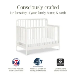 Liberty 4-in-1 Convertible Spindle Crib - Warm White