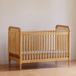 Liberty 3-in-1 Convertible Spindle Crib With Conversion Kit - Honey