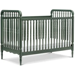 Liberty 3-in-1 Convertible Spindle Crib With Conversion Kit - Forest Green