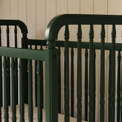 Liberty 3-in-1 Convertible Spindle Crib With Conversion Kit - Forest Green