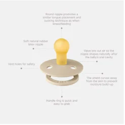 LIBERTY Pacifier Bibs 0-6m (2) - Sage (Size 1)