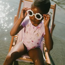 Lilac Flowers Swimsuit 7-12