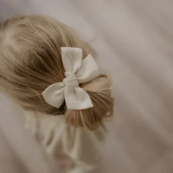 Linen Bow Clips (2)