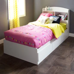 Logik Twin bed with 3 Drawers - White