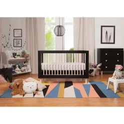 Lolly 3-Drawer Changer Dresser with Removable Changing Tray - Black / Washed Natural