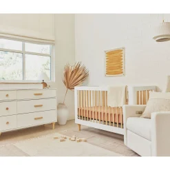 Lolly 6-Drawer Double Dresser - White / Natural