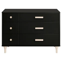 Lolly 6-Drawer Double Dresser - Black / Washed Natural