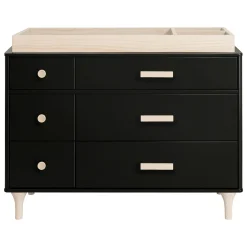 Lolly 6-Drawer Double Dresser - Black / Washed Natural