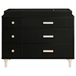 Lolly 6-Drawer Double Dresser - Black / Washed Natural