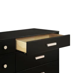 Lolly 6-Drawer Double Dresser - Black / Washed Natural