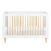 Lolly 3-in-1 Convertible Crib with Toddler Bed Conversion - White / Natural