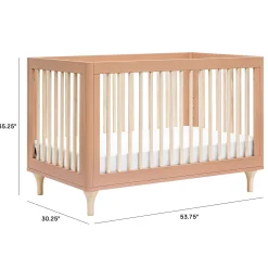 Lolly 3-in-1 Convertible Crib with Toddler Bed Conversion - Canyon / Washed Natural