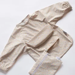 Long Sleeved Bib With Integrated Pocket 6-24m - Flower Yellow